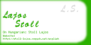 lajos stoll business card